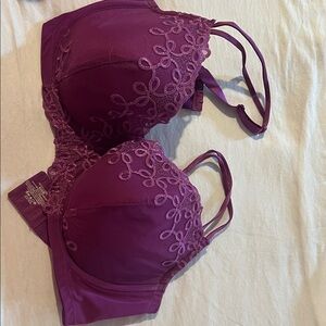 Ambrielle Deep Purple Lace Bra